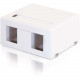 C2g 2-Port Keystone Jack Surface Mount Box - White - 2 x Socket(s) - White 03833