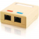 C2g 2-Port Cat5E Surface Mount Box - Ivory - Ivory 03836