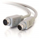 C2g 10ft 8-pin Mini Din M/F Serial Extension Cable - mini-DIN Male - mini-DIN Female - 10ft - Beige 09569