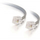 C2g 14ft RJ11 Modular Telephone Cable - RJ-11 Male - RJ-11 Male - 14ft - Silver 09590