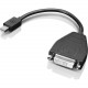 Lenovo Mini-DisplayPort to DVI-D Adapter Cable (Single Link) - 7.87" DisplayPort/DVI Video Cable for Video Device, Monitor, Tablet PC - First End: 1 x Mini DisplayPort Male Digital Audio/Video - Second End: 1 x DVI-D (Single-Link) Digital Video - Bla