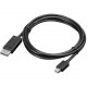 Lenovo Mini-DisplayPort to DisplayPort Cable - 6.56 ft DisplayPort Video Cable for Audio/Video Device, Monitor, TV - First End: 1 x DisplayPort Male Digital Audio/Video - Second End: 1 x Mini DisplayPort Male Digital Audio/Video - Black 0B47091