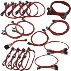 EVGA GS/PS (850/1050/1000) Red Power Supply Cable Set (Individually Sleeved) - For Power Supply - Red 100-CR-1050-B9
