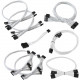 EVGA GS (550/650) White Power Supply Cable Set (Individually Sleeved) - For Power Supply - White 100-CW-0650-B9