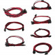 EVGA 1600 G2/P2/T2 Red/Black Power Supply Cable Set (Individually Sleeved) - For Power Supply - Red, Black 100-G2-16KR-B9