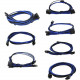 EVGA 1600 G2/P2/T2 Blue/Black Power Supply Cable Set (Individually Sleeved) - For Power Supply - Blue, Black 100-G2-16KU-B9