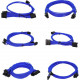 EVGA 1600 G2/P2/T2 Light Blue Power Supply Cable Set (Individually Sleeved) - For Power Supply - Light Blue 100-G2-16LL-B9