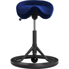 Ergoguys Backapp Smart Office Chair Stool Blue Seat, Black Grey Base - Blue Seat - Die-cast Aluminum Frame - Gray, Blue, Black - 27.2" Length x 9.8" Width x 23.6" Height 1008A-B-1-6503-US