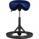 Ergoguys Backapp Smart Office Chair Stool Blue Seat, Black Grey Base - Blue Seat - Die-cast Aluminum Frame - Gray, Blue, Black - 27.2" Length x 9.8" Width x 23.6" Height 1008A-B-1-6503-US