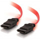 C2g 18in 7-pin 180&deg; 1-Device Serial ATA Cable - Female SATA - Female SATA - 18" - Red 10152