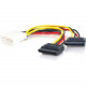 C2g 6in Serial ATA Dual Power Splitter Cable - For SATA Drive - Black - 6" Cord Length - RoHS Compliance 10155