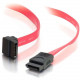 C2g 18in 7-pin 180&deg; to 90&deg; 1-Device Serial ATA Cable - Female SATA - Female SATA - 18" - Translucent Red 10181