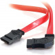 C2g 18in 7-pin 180&deg; to 90&deg; 1-Device Side Serial ATA Cable - Female SATA - Female SATA - 18" - Translucent Red 10185
