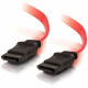 C2g 6in 7-pin 180&deg; 1-Device Serial ATA Cable - 6" SATA Data Transfer Cable - First End: 1 x 7-pin Female SATA - Second End: 1 x 7-pin Female SATA - Red - RoHS Compliance 10191
