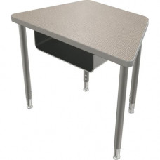 Mooreco Balt Snap Desk Configurable Student Desking - Trapezoid Top - Four Leg Base - 4 Legs - 30" Table Top Width x 18" Table Top Depth x 1.25" Table Top Thickness - 32" Height - Assembly Required - Rubber, Tubular Steel 103331-4622