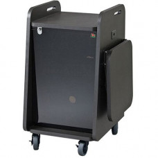 Video Furniture International VFI Multimedia Stand - 1 x Shelf(ves) - 38" Height x 21" Width x 24" Depth - Black 103420