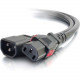 C2g 10ft Locking C14 to C13 10A 250V Power Cord Black - 250 V AC / 10 A - Black - 10 ft Cord Length 10361