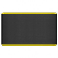 Ergoguys NEWLIFE ECO PRO ANTI FATIGUE MAT YELLOW STRIPE 36X60 - Floor - 60" Length x 36" Width x 0.75" Thickness - Rectangle - Brushed Texture Design - Polyurethane Foam, Bio-Foam - Black, Yellow 104-01-3660-7