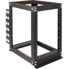 Innovation First Rack Solutions 16U Open Frame Rack - 28.875" Depth - For PDU, UPS, A/V Equipment - 16U Rack Height x 19" Rack Width - Black Powder Coat - 3000 lb Maximum Weight Capacity 111-2257