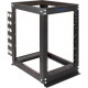 Innovation First Rack Solutions 16U Open Frame Rack - 20" Depth - For PDU, UPS, A/V Equipment - 16U Rack Height x 19" Rack Width - Black Powder Coat - 3000 lb Maximum Weight Capacity 111-2339