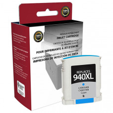 Clover Technologies Group CIG Remanufactured High Yield Cyan Ink Cartridge ( C4903AN, C4907AN, 940XL) (1,400 Yield) - TAA Compliance 117804