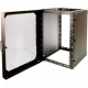 Rack Solution WALL MOUNT RACK: 15U WITH FRONT DOOR; BLACK WITH SQUARE MOUNTING HOLES; 11U IN M - TAA Compliance 119-2763