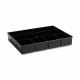 Rubbermaid Drawer Director Organizer Tray - 7 Compartment(s) - 12" Height x 15" Width x 2.4" Depth - Drawer - Black - Plastic - 1Each - TAA Compliance 11906ROS