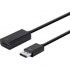 Monoprice DisplayPort 1.2a to 4K HDMI Active Adapter, Black - 5" DisplayPort/HDMI A/V Cable for Audio/Video Device - First End: 1 x DisplayPort Female Digital Audio/Video - Second End: 1 x HDMI Male Digital Audio/Video - Supports up to 3840 x 2160 - 