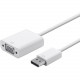 Monoprice DisplayPort 1.2a to VGA Active Adapter, White - 6" DisplayPort/VGA Video Cable for Video Device, Monitor - First End: 1 x DisplayPort Male Digital Audio/Video - Second End: 1 x HD-15 Female VGA - Supports up to 1920 x 1080 - White 12789