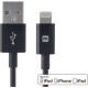 Monoprice Select Lightning/USB Data Transfer Cable - 6 ft Lightning/USB Data Transfer Cable for iPod, iPad, iPhone - First End: 1 x Type A Male USB - Second End: 1 x Lightning Male Proprietary Connector - MFI - Gold Plated Connector - Black 12839