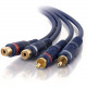 C2g 12ft Velocity RCA Stereo Audio Extension Cable - RCA Male - RCA Female - 12ft - Blue 13041