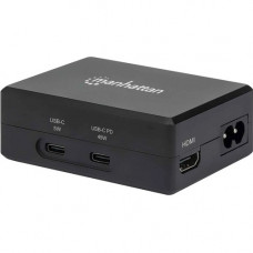 Manhattan Smart Video Power Delivery Charging Hub - for Notebook/Smartphone - 45 W - USB Type C - 4 x USB Ports - HDMI - Wired 130554