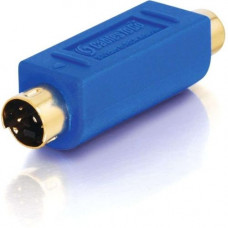 C2g Bi-Directional S-Video Male to RCA Female Video Adapter - 1 x Mini-DIN Male S-Video - 1 x RCA Female - Blue 13058