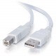C2g 2m USB Cable - USB A to USB B Cable - Type A Male - Type B Male - 6ft - White 13172