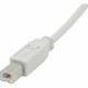 C2g 3m USB Cable - USB A to USB B Cable - Type A Male - Type B Male - 10ft - White - TAA Compliance 13400