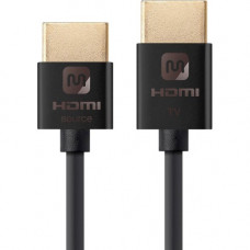 Monoprice Ultra Slim 18Gbps Active High Speed HDMI Cable, 3ft Black - 3 ft HDMI A/V Cable for Audio/Video Device - First End: 1 x HDMI Male Digital Audio/Video - Second End: 1 x HDMI Male Digital Audio/Video - 2.25 GB/s - Supports up to 3840 x 2160 - Blac