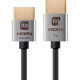 Monoprice Ultra Slim 18Gbps Active High Speed HDMI Cable, 3ft Silver - 3 ft HDMI A/V Cable for Audio/Video Device, TV - First End: 1 x HDMI Male Digital Audio/Video - Second End: 1 x HDMI Male Digital Audio/Video - 2.25 GB/s - Supports up to 3840 x 2160 -