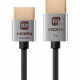 Monoprice Ultra Slim 18Gbps Active High Speed HDMI Cable, 6ft Silver - 6 ft HDMI A/V Cable for Audio/Video Device, TV - First End: 1 x HDMI Male Digital Audio/Video - Second End: 1 x HDMI Male Digital Audio/Video - 2.25 GB/s - Supports up to 3840 x 2160 -