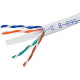 Monoprice Cat. 6 UTP Network Cable - 250 ft Category 6 Network Cable for Network Device - Bare Wire - Bare Wire - White 13673