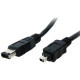 Startech.Com 1 ft IEEE-1394 Firewire Cable 4-6 M/M - Male FireWire - Male FireWire - 1ft - Black - RoHS Compliance 139446MM1