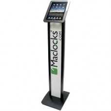 Compulocks Brands Inc. MacLocks iPad BrandMe Stand with Executive Enclosure Black - 4" Height x 12.2" Width - Floor Stand - Steel - Black - TAA Compliance 140B213EXENB