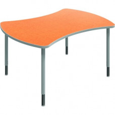 Mooreco Balt Quad Table - Four Leg Base - 4 Legs - 41.70" Table Top Width x 32.70" Table Top Depth x 1.25" Table Top Thickness - 32" Height - Assembly Required - Powder Coated - Steel 1443E2-4623