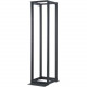 C2g 45U 4-Post Adjustable Open Frame Rack - 21-32in Depth (TAA Compliant) - 19" 45U Wide for LAN Switch - Black - Aluminum - 1000 lb x Maximum Weight Capacity" - TAA Compliance 14591