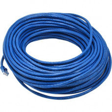 Monoprice Cat5e 24AWG UTP Ethernet Network Patch Cable, 100ft Blue - 100 ft Category 5e Network Cable for Network Device - First End: 1 x RJ-45 Male Network - Second End: 1 x RJ-45 Male Network - Patch Cable - Gold Plated Contact - Blue 146