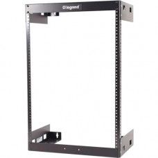 C2g 15U Wall Mount Open Frame Rack - 12in Deep (TAA Compliant) - 19" 8U Wide Wall Mountable for LAN Switch - Black Textured, Black Powder Coat - 200 lb x Maximum Weight Capacity" - TAA Compliance 14610