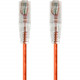 Monoprice SlimRun Cat6 28AWG UTP Ethernet Network Cable, 0.5ft Orange - 6" Category 6 Network Cable for Network Device - First End: 1 x RJ-45 Male Network - Second End: 1 x RJ-45 Male Network - Patch Cable - Orange 14786