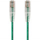 Monoprice SlimRun Cat6 28AWG UTP Ethernet Network Cable, 0.5ft Green - 6" Category 6 Network Cable for Network Device - First End: 1 x RJ-45 Male Network - Second End: 1 x RJ-45 Male Network - Patch Cable - Green 14787