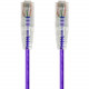 Monoprice SlimRun Cat6 28AWG UTP Ethernet Network Cable, 0.5ft Purple - 6" Category 6 Network Cable for Network Device - First End: 1 x RJ-45 Male Network - Second End: 1 x RJ-45 Male Network - Patch Cable - Purple 14788