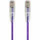 Monoprice SlimRun Cat6 28AWG UTP Ethernet Network Cable, 1ft Purple - 1 ft Category 6 Network Cable for Network Device - First End: 1 x RJ-45 Network - Male - Second End: 1 x RJ-45 Network - Male - Patch Cable - 28 AWG - Purple 14796