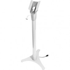 Compulocks iPad Adjustable Stand with Space Enclosure White - 4" Height x 14" Width x 32" Depth - Aluminum - White 147W224SENW